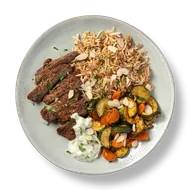 Middle Eastern Steak with Rice Pilaf