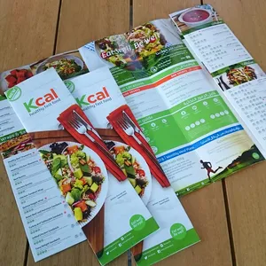 Kcal Healthy Fast Food Menu from 2015 on a wooden benchtop