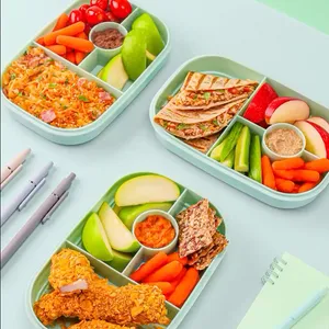 Healthy home cooked meals from Spring Feeling neatly packed into kids lunch boxes to illustrate its new kids menu.